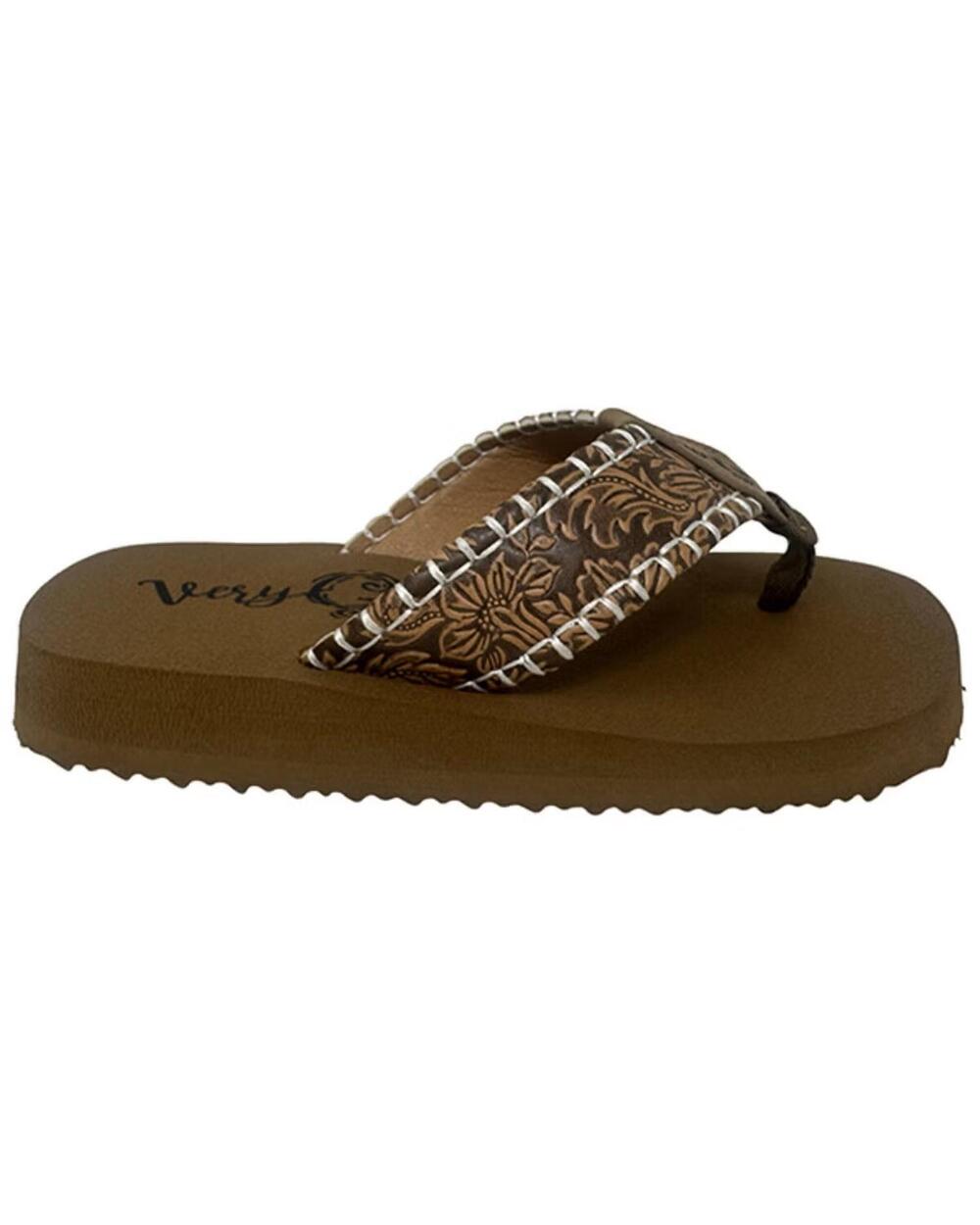 NEW VERY G women's pamela flip flop sandal in brown